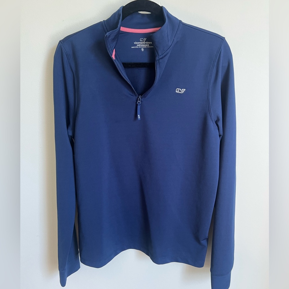 Vineyard Vines Navy Lightweight Performance Pullover XL